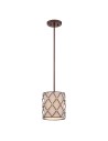 Elstead BROWN LATTICE Pendant E27 1x100W Copper QZ-BROWN-LATTICE-P-S