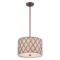 Elstead BROWN LATTICE Wisząca E27 3x100W Miedziany QZ-BROWN-LATTICE-P-M