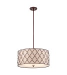 Pendant lamps - Elstead BROWN LATTICE Pendant E27 4x100W Copper QZ-BROWN-LATTICE-P-L-L - product 1