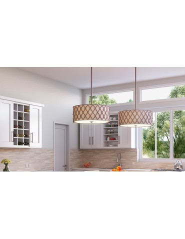 Elstead BROWN LATTICE Wisząca E27 4x100W Miedziany QZ-BROWN-LATTICE-P-L - produkt 2