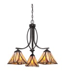 Chandeliers - Elstead ASHEVILLE E27 3x60W Brown Chandelier QZ-ASHEVILLE3 - product 1