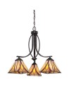 Elstead ASHEVILLE E27 3x60W Brown Chandelier QZ-ASHEVILLE3