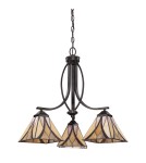 Chandeliers - Elstead ASHEVILLE E27 3x60W Brown Chandelier QZ-ASHEVILLE3 - product 2