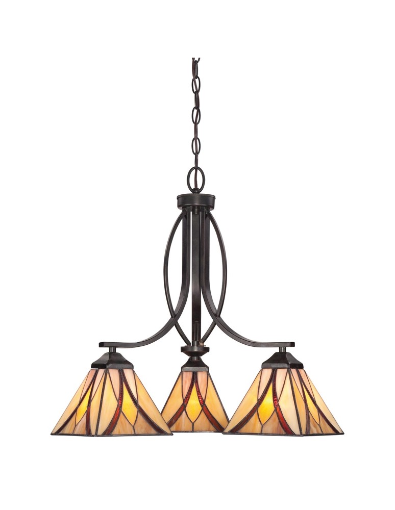 Chandeliers - Elstead ASHEVILLE E27 3x60W Brown Chandelier QZ-ASHEVILLE3 - product kolory-swiatla.pl 3