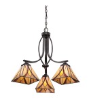 Chandeliers - Elstead ASHEVILLE E27 3x60W Brown Chandelier QZ-ASHEVILLE3 - product 4