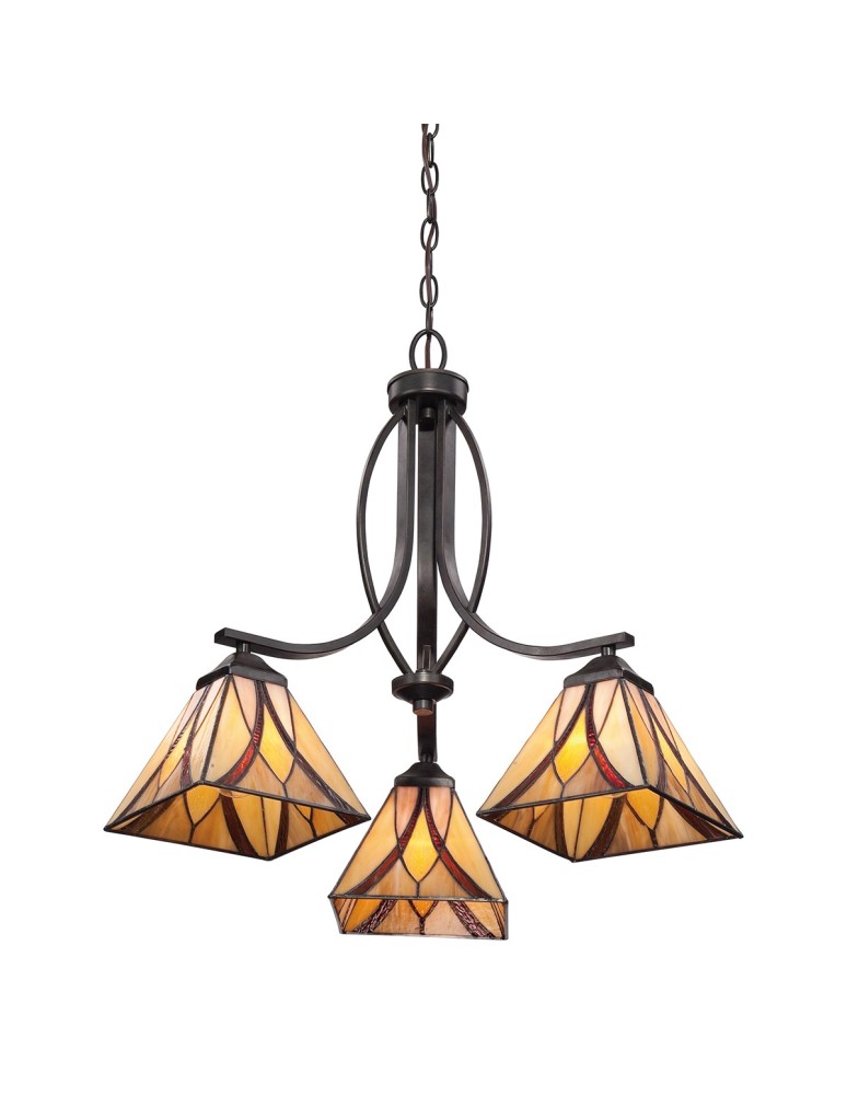Chandeliers - Elstead ASHEVILLE E27 3x60W Brown Chandelier QZ-ASHEVILLE3 - product kolory-swiatla.pl 4