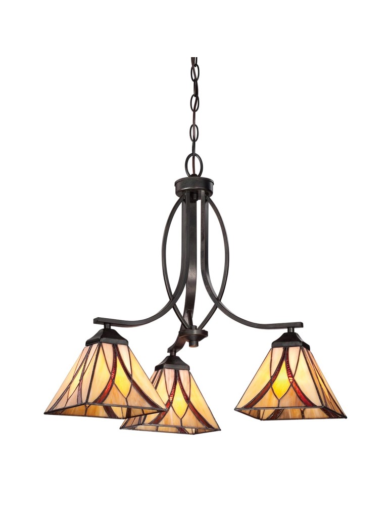 Chandeliers - Elstead ASHEVILLE E27 3x60W Brown Chandelier QZ-ASHEVILLE3 - product kolory-swiatla.pl 5