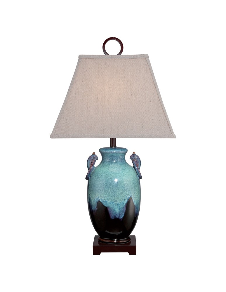 Table lamps with lampshade - Elstead AMPHORA Table Lamp E27 1x100W Turquoise QZ-AMPHORA - product kolory-swiatla.pl 4