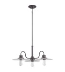 Loft chandeliers - Elstead ADMIRAL 3x60 Brown E27 Chandelier QZ-ADMIRAL-3P-IB - product 2