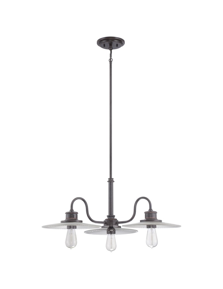 Loft chandeliers - Elstead ADMIRAL 3x60 Brown E27 Chandelier QZ-ADMIRAL-3P-IB - product kolory-swiatla.pl 2