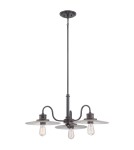 Loft chandeliers - Elstead ADMIRAL 3x60 Brown E27 Chandelier QZ-ADMIRAL-3P-IB - product 3