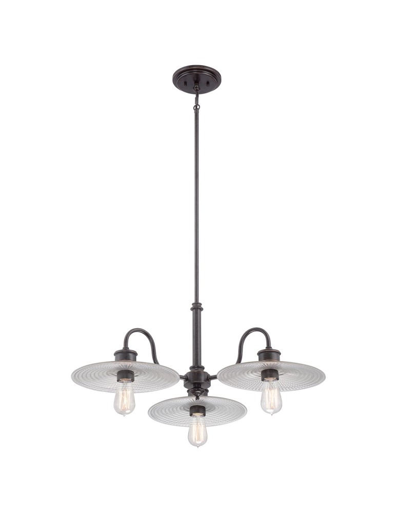 Loft chandeliers - Elstead ADMIRAL 3x60 Brown E27 Chandelier QZ-ADMIRAL-3P-IB - product kolory-swiatla.pl 4