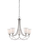 Modern chandeliers - Quoizel Winnsboro Pendant E27 5xMAX 60W Nickel QZS-LWSC0333C1 - product 1