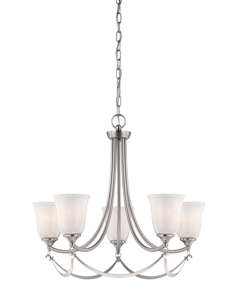 Modern chandeliers - Quoizel Winnsboro Pendant E27 5xMAX 60W Nickel QZS-LWSC0333C1 - product kolory-swiatla.pl 1