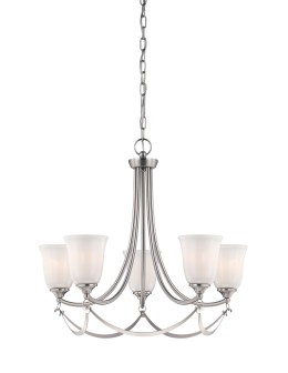 Quoizel Winnsboro Pendant E27 5xMAX 60W Nickel QZS-LWSC0333C1