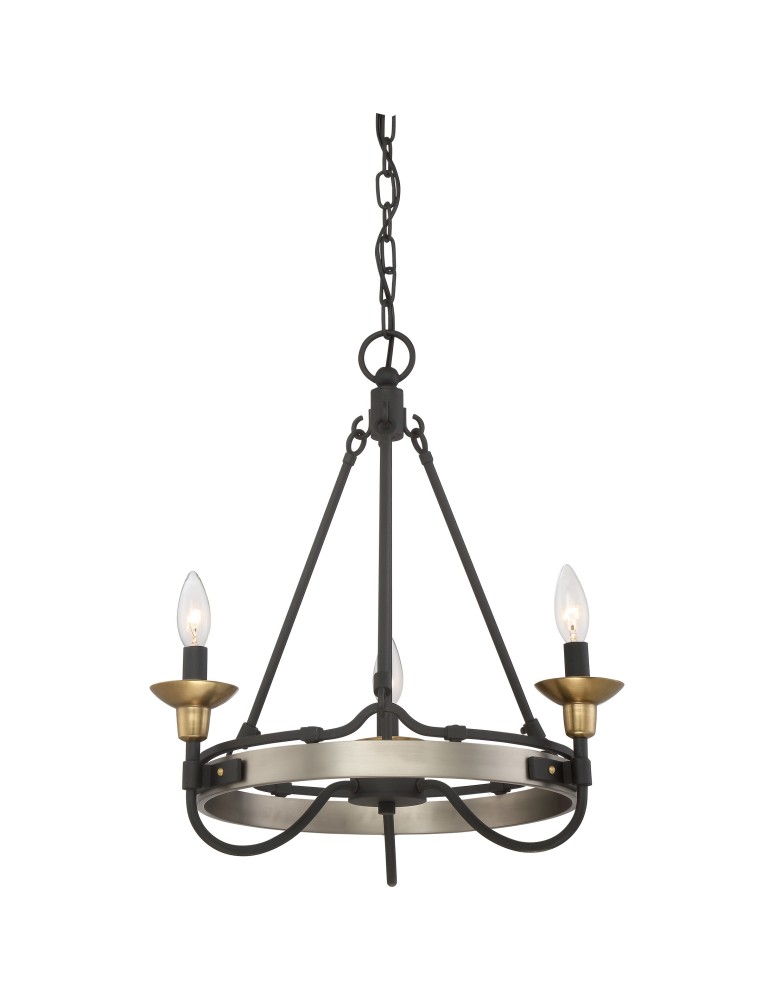 Chandeliers - Quoizel Castle Hill Pendant E14 3xMAX 60W Nickel QZS-CTH5003AN - product kolory-swiatla.pl 1