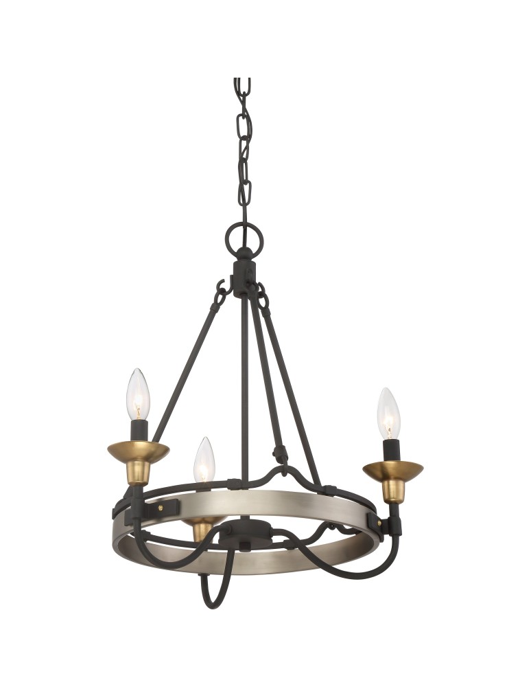 Chandeliers - Quoizel Castle Hill Pendant E14 3xMAX 60W Nickel QZS-CTH5003AN - product kolory-swiatla.pl 2