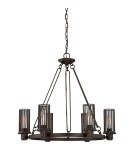 Chandeliers - Quoizel Belgrade Pendant E27 6xMAX 60W Brown QZS-BGD5006WT - product 1