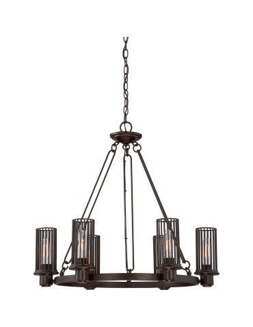 Quoizel Belgrade Pendant E27 6xMAX 60W Brown QZS-BGD5006WT