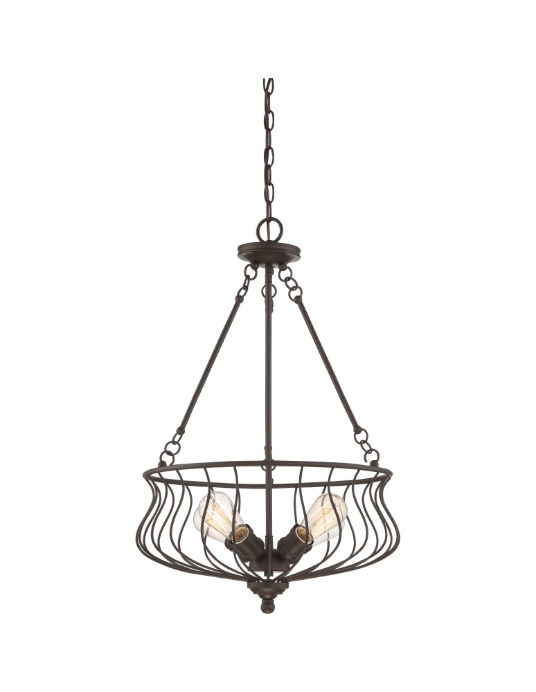 Chandeliers - Quoizel Baroness Pendant E27 4xMAX 60W Brown QZS-BNS2818WT - product kolory-swiatla.pl 1