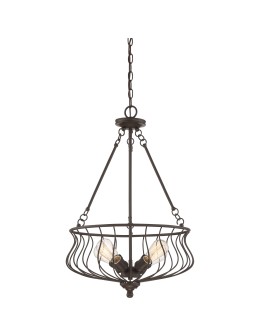 Quoizel Baroness Wisząca E27 4xMAX 60W Brązowy QZS-BNS2818WT