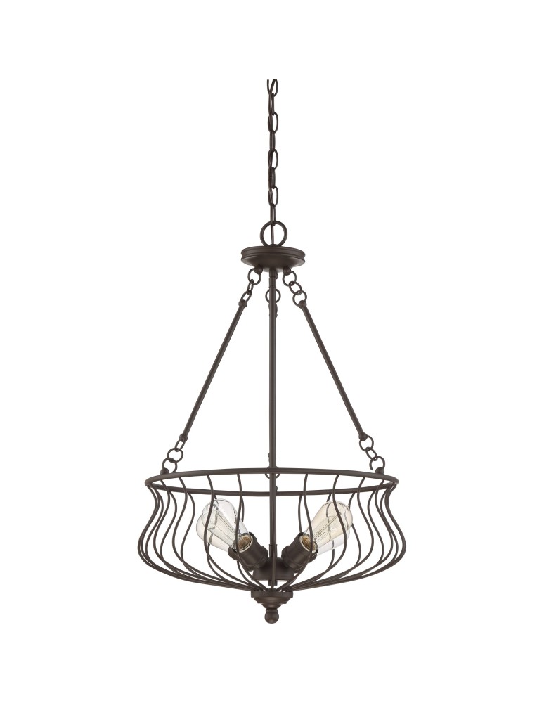 Chandeliers - Quoizel Baroness Pendant E27 4xMAX 60W Brown QZS-BNS2818WT - product kolory-swiatla.pl 2