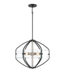 Geometric chandeliers - Quoizel Vessel Pendant E27 4xMAX 60W Black QZS-VS2824EK - product 1