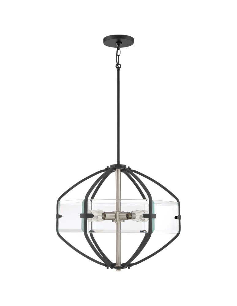 Geometric chandeliers - Quoizel Vessel Pendant E27 4xMAX 60W Black QZS-VS2824EK - product kolory-swiatla.pl 2