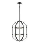 Geometric chandeliers - Quoizel Vessel Pendant E27 6xMAX 60W Black QZS-VS5206EK - product 1