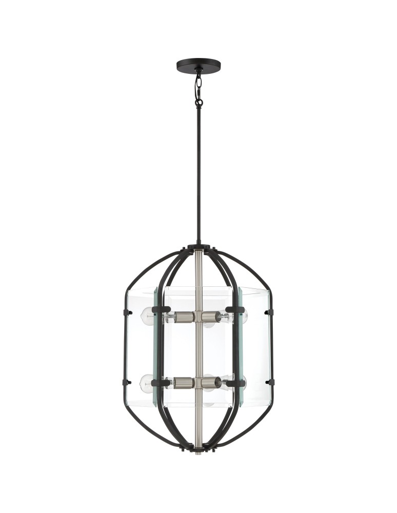 Geometric chandeliers - Quoizel Vessel Pendant E27 6xMAX 60W Black QZS-VS5206EK - product kolory-swiatla.pl 2