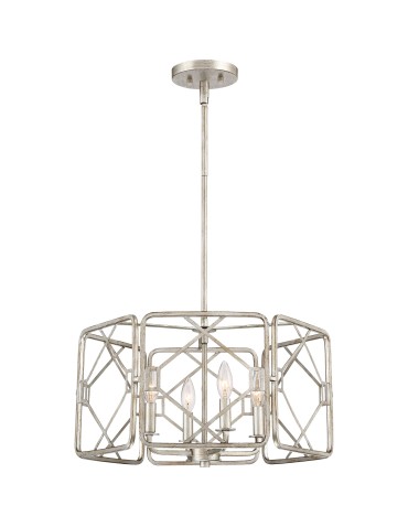 Quoizel Mission Pendant E14 4xMAX 60W Silver QZS-MIS2820RB