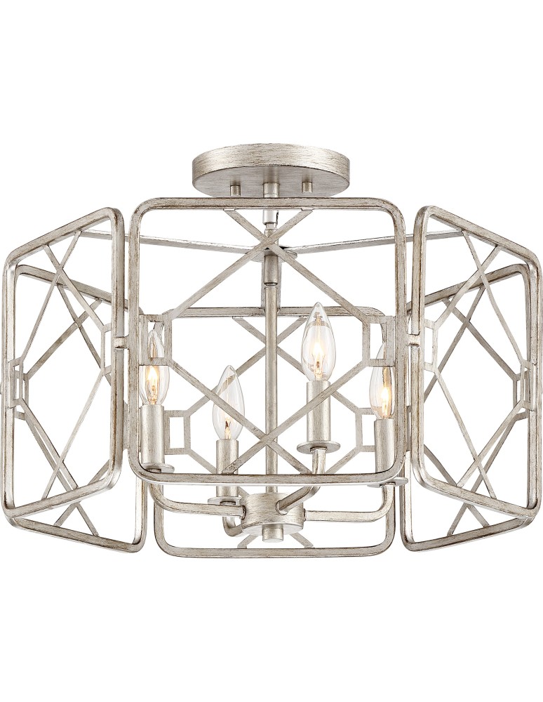 Pendant lamps - Quoizel Mission Pendant E14 4xMAX 60W Silver QZS-MIS2820RB - product kolory-swiatla.pl 2