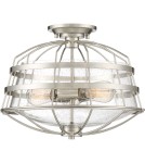 Ceiling lamps - Quoizel Maritime Plafond E27 3xMAX 60W Nickel QZS-MTE1716BN - product 1