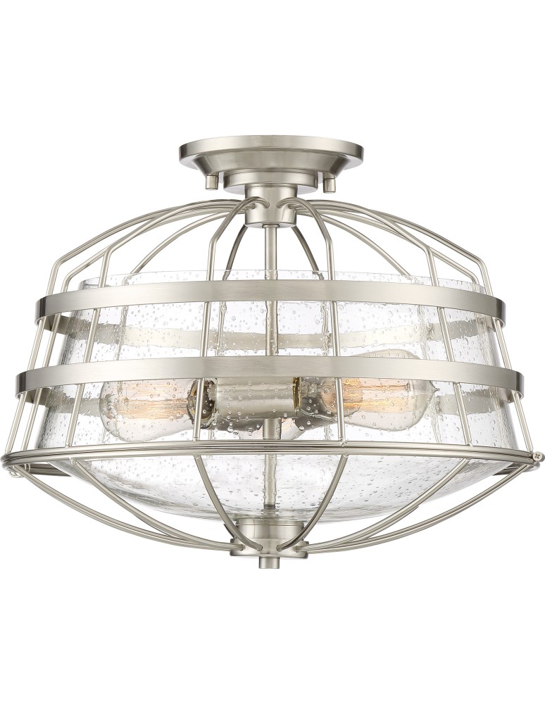 Ceiling lamps - Quoizel Maritime Plafond E27 3xMAX 60W Nickel QZS-MTE1716BN - product kolory-swiatla.pl 1