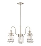 Chandeliers - Quoizel Maritime Pendant E27 3xMAX 60W Nickel QZS-MTE5103BN - product 1