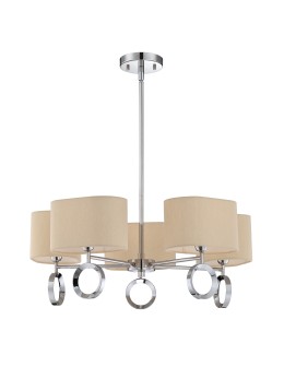 Quoizel Brock Pendant E27 5xMAX 60W Chrome QZS-BRK5005C
