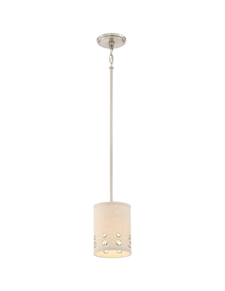 Pendant lamps - Quoizel Park Avenue Pendant E27 1xMAX 60W Nickel QZS-LWS3233C1 - product kolory-swiatla.pl 1