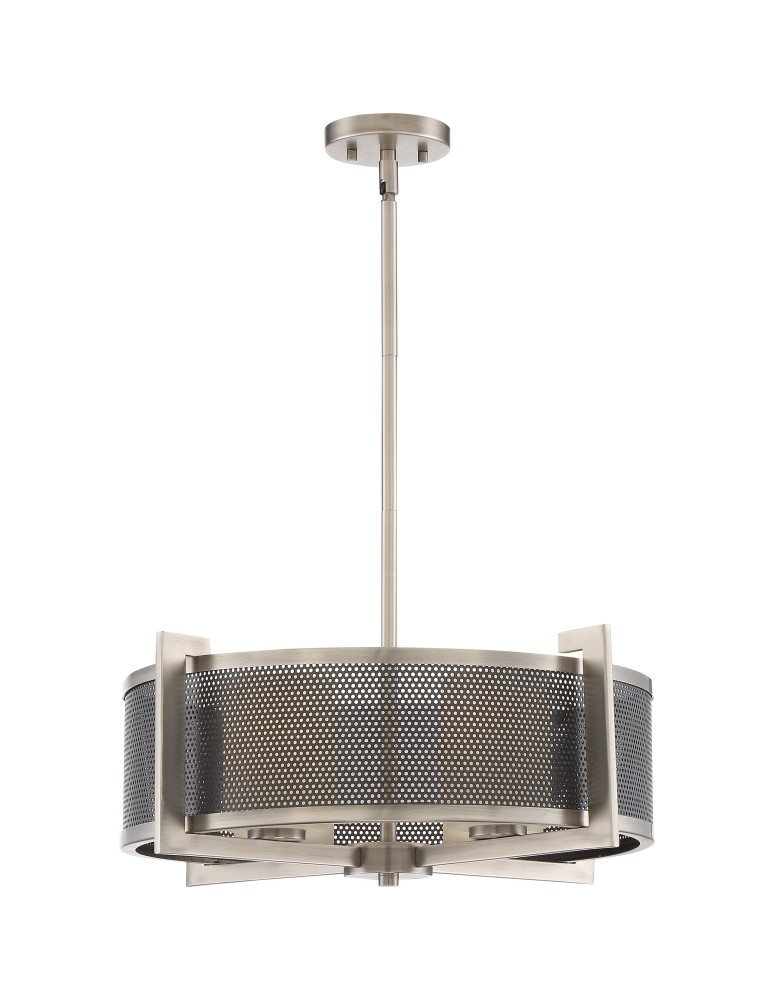 Pendant lamps - Quoizel Metropolis Pendant E27 4xMAX 60W Black/Nickel QZS-MTP2823AN - product kolory-swiatla.pl 1