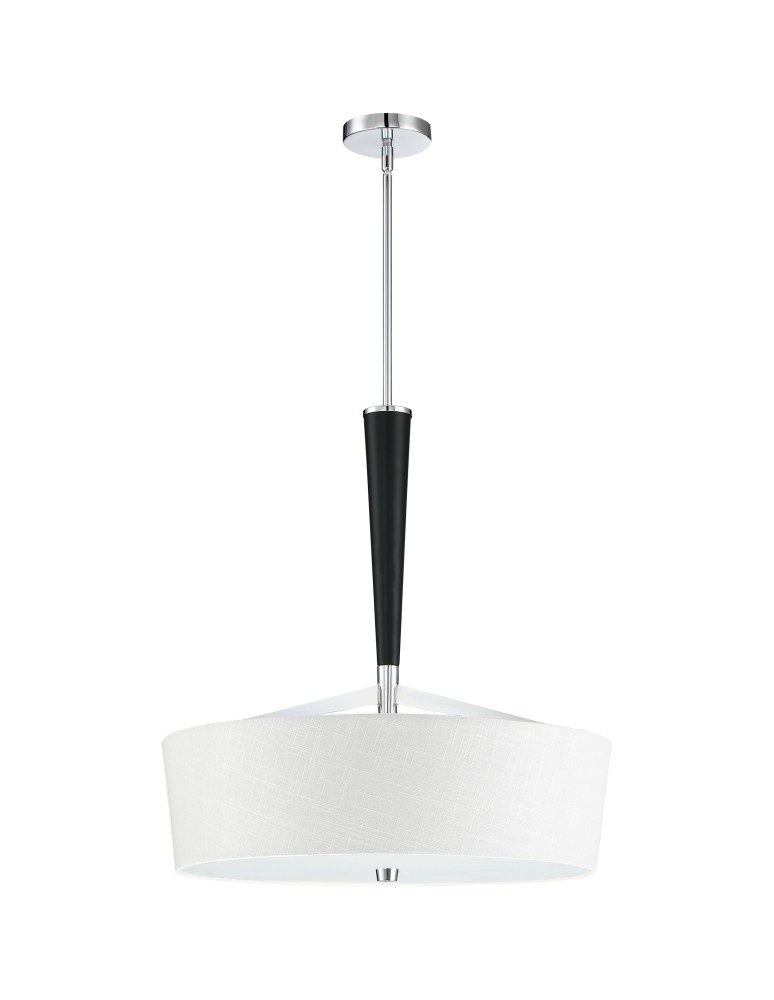 Pendant lamps - Quoizel Taper Pendant E27 4xMAX 60W Black/Chrome QZS-TPR2823C - product kolory-swiatla.pl 2