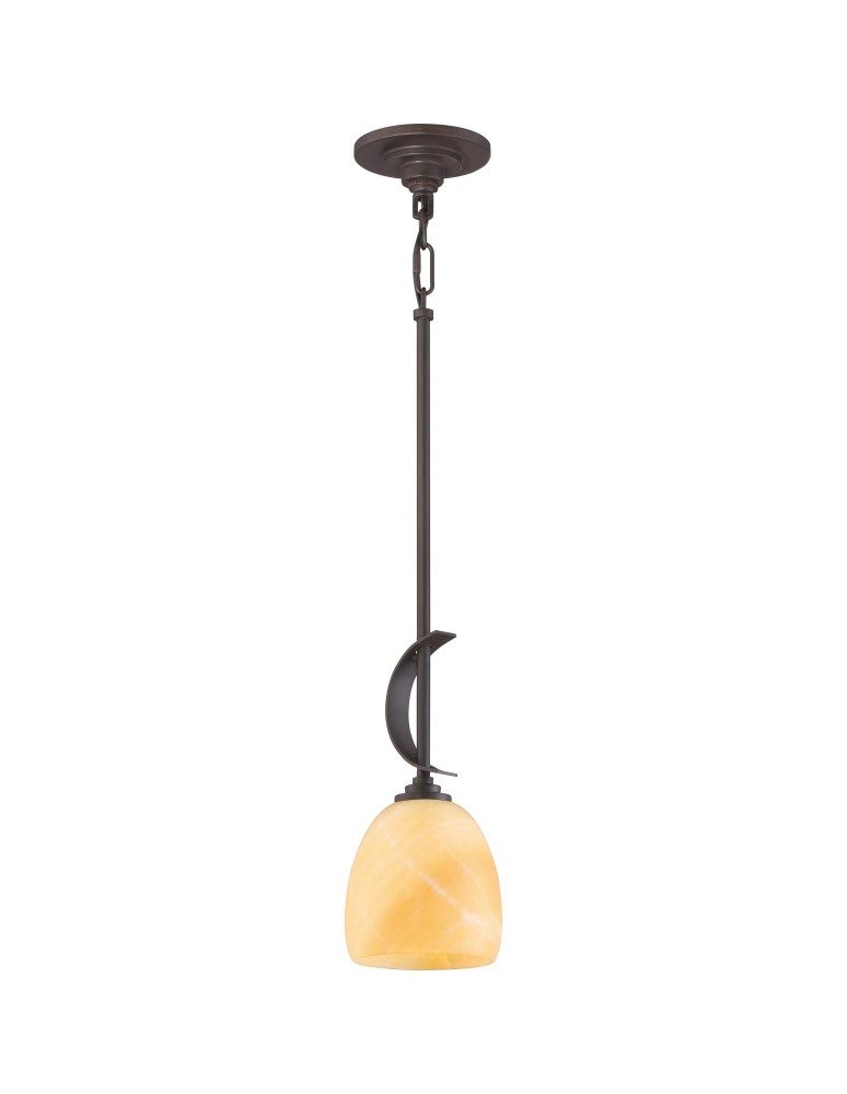 Pendant lamps - Quoizel Salzburg Pendant E27 1xMAX 60W Brown QZS-TST2520C - product kolory-swiatla.pl 1