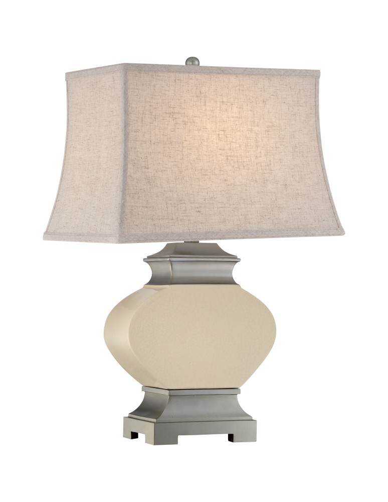 Classic table lamps - Quoizel Bray Table Lamp E27 1xMAX 60W Cream/Grey QZS-Q1915T - product kolory-swiatla.pl 1
