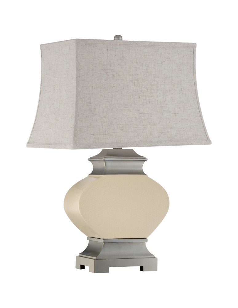 Classic table lamps - Quoizel Bray Table Lamp E27 1xMAX 60W Cream/Grey QZS-Q1915T - product kolory-swiatla.pl 2
