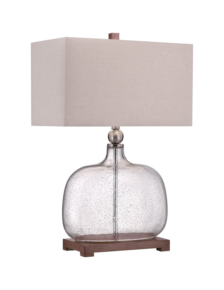 Table lamps with lampshade - Quoizel Brookmont Table Lamp E27 1xMAX 60W Nickel QZS-CKBT1863T - product kolory-swiatla.pl 2