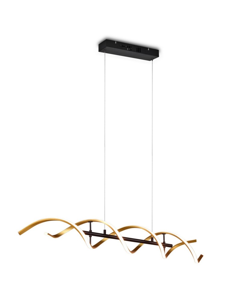 LED pendant lamps - TRIO SEQUENCE LED Pendant 1x45W 2300-4000K 5600lm Dimmable Gold 341810208 - product kolory-swiatla.pl 1
