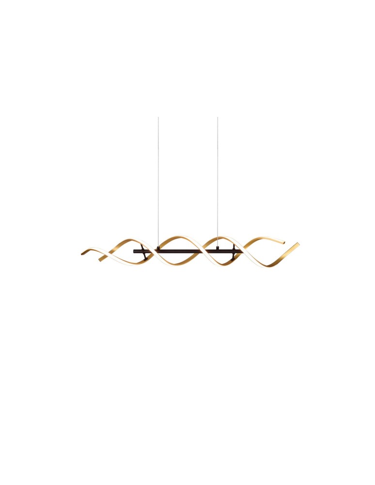 LED pendant lamps - TRIO SEQUENCE LED Pendant 1x45W 2300-4000K 5600lm Dimmable Gold 341810208 - product kolory-swiatla.pl 8