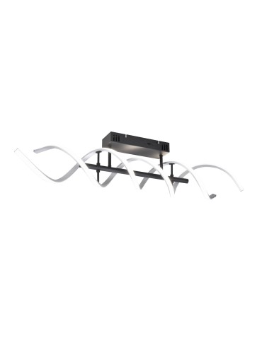 TRIO SEQUENCE LED Ceiling 1x41W 2300-4000K 5000lm Dimmable silver/black 641810205