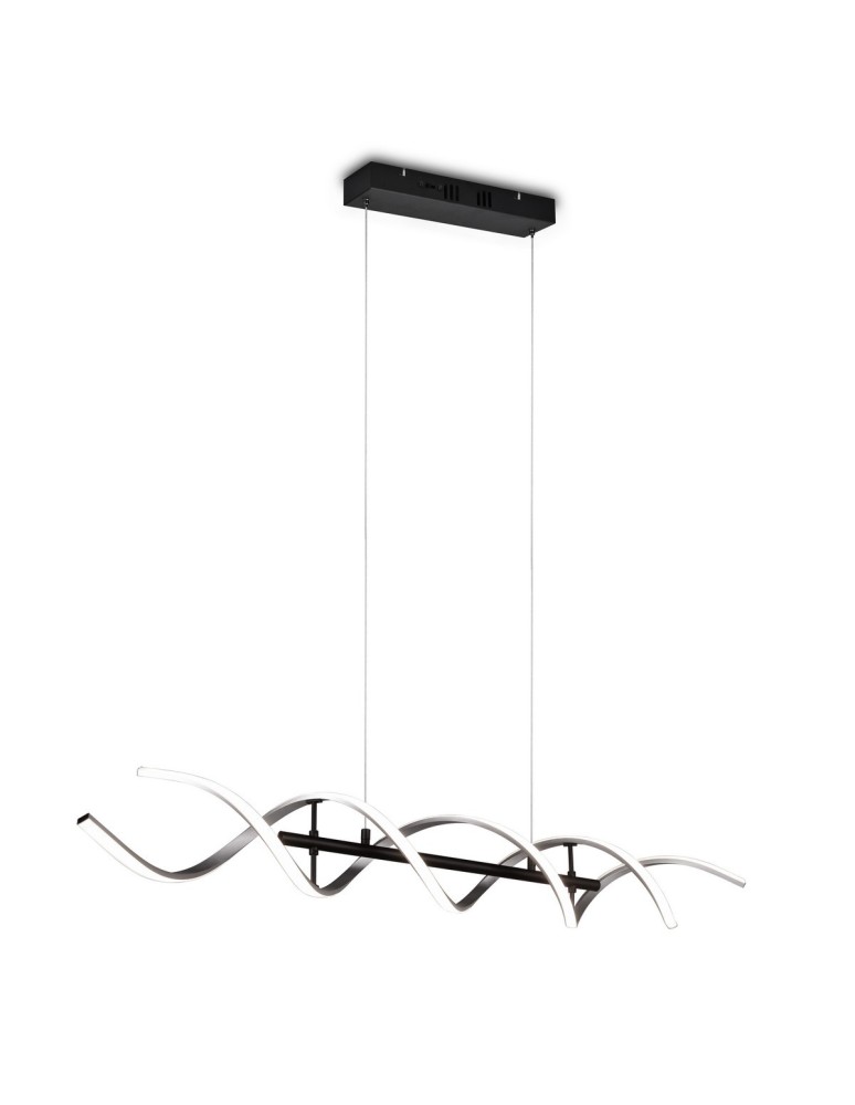 LED pendant lamps - TRIO SEQUENCE LED Pendant 1x45W 2300-4000K 5600lm Dimmable silver/black 341810205 - product kolory-swiatla.pl 1