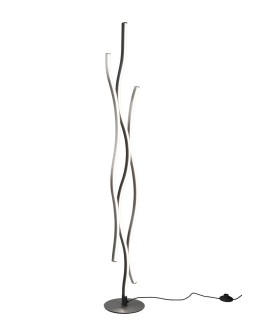 TRIO BLAZE Podłogowa LED 1x28W 2300-4000K 3250lm Ściemnialna srebrny/czarny 441210305