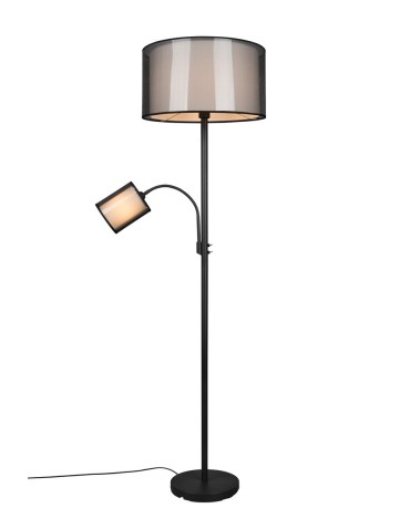TRIO BURTON Podłogowa E27 1x60W czarny 411400232