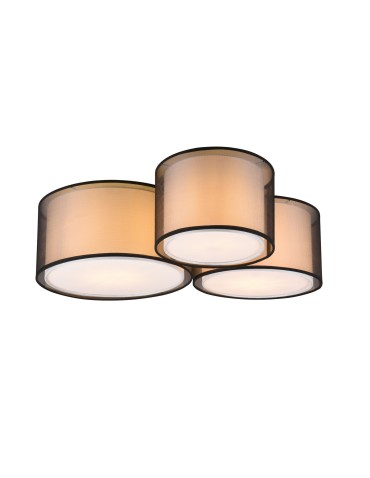 TRIO BURTON Ceiling E27 3x40W Dimmable Black 611490332